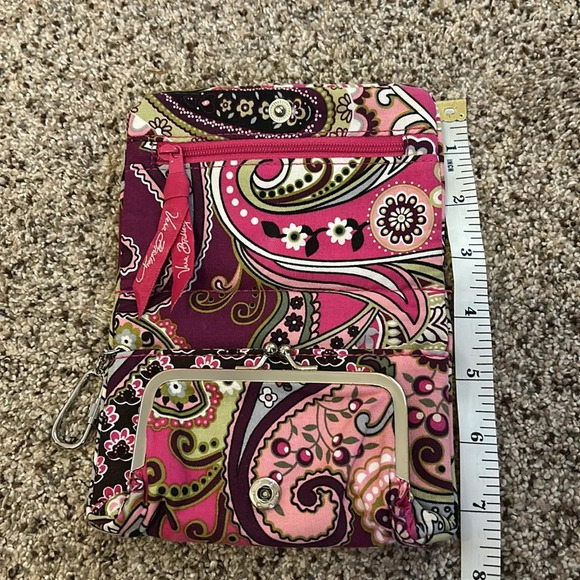 Vera Bradley Very Berry Wallet Ret. 2012 Kiss Lock Coin Zip Pocket ID Keychain - Picture 11 of 12